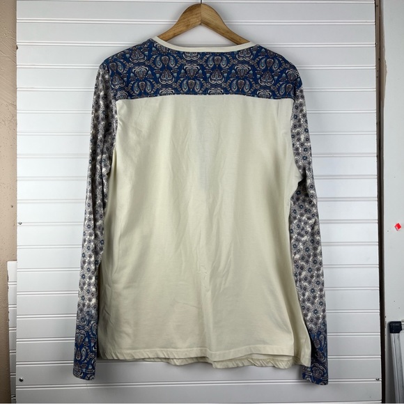 Aventura Organic Cotton Frankie Henley Size XXL Cream Contrast Long Sleeve - Picture 11 of 11